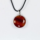 Pendant circle, red agate
