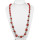 Long necklace red turquoise