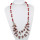 Long necklace turquoise/coral/pearl