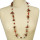 Long necklace mother of pearl/red turquoise/coral
