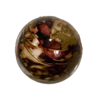 250g jewelry beads, ball 22mm, red-brown-gold