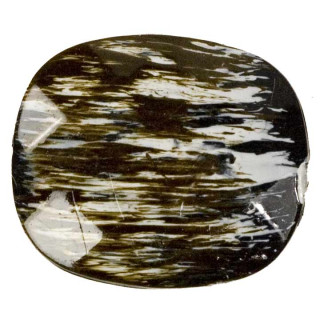 250g jewelry beads, plate 28x24mm, black-brown-white