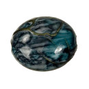 250g jewelry beads, lens, 24x20x11mm, blue-grey-gold