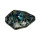 250g jewelry beads, 29x19x6mm twisted, blue-grey-gold