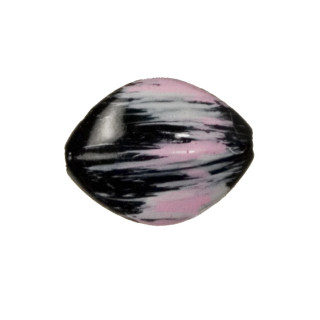 250g jewelry beads, 22x20x9mm, black-pink-white