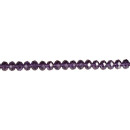 strand facetted glass beads, 10x6mm, 55cm, purple