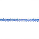 strand facetted glass beads, 10x6mm, 55cm, blue
