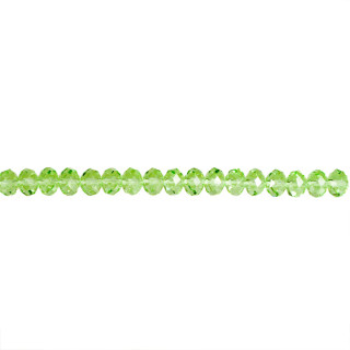 strand facetted glass beads, 10x6mm, 55cm, green