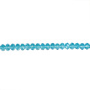 strand facetted glass beads, 10x6mm, 55cm, turquoise