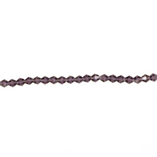strand facetted glass beads, 4x4mm, 33cm, purple