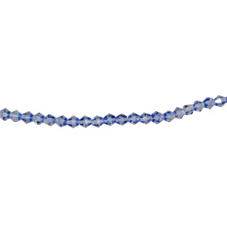 strand facetted glass beads, 4x4mm, 33cm, blue
