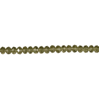 strand facetted glass beads, 8x5mm, 40cm, brown
