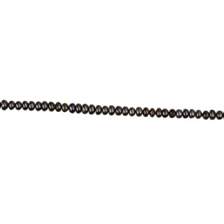Strang Zuchtperlen flach, schwarz, 7x5mm