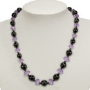 Magnetic Diamond" necklace, 10mm, purple