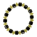 Hematite bracelet "Diamond", yellow