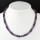 Magnetic pearl necklace purple