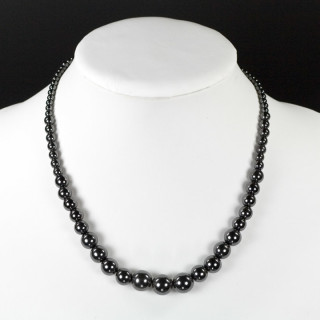 magnetic pearl necklace 4-12mm, black