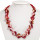 Necklace mother of pearl, red