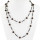 Long pearl necklace, brown