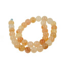 Strang gebrochener Achat, Kugel orange, 8mm