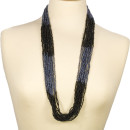 Long fashion chain Besan, black-anthracite