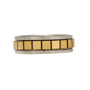Stainless steel ring silver-gold