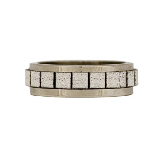 Stainless steel ring silver-white