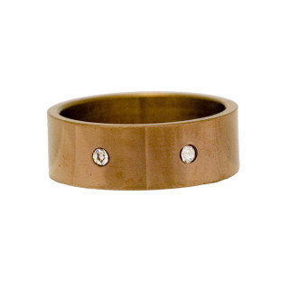 Edelstahlring Bronze mit Stein