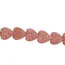 strand colored lava, light red, heart 20mm - only 2...