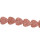 strand colored lava, light red, heart 20mm