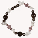 bracelet garnet/rock crystal - only 8pcs left!