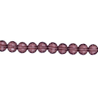 Strang facettierte Glasperlen, Kugel, 12mm, 96fac., 55cm, Rot