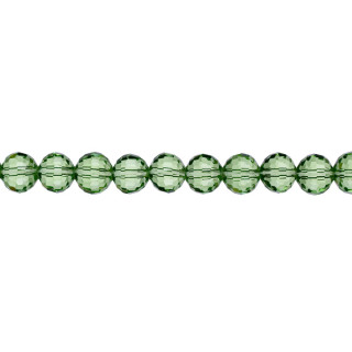 strand facetted glass beads, ball, 12mm, 96fac., 55cm, green