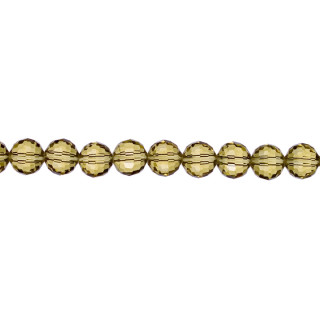 Strang facettierte Glasperlen, Kugel, 12mm, 96fac., 55cm, Gold