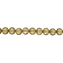 strand facetted glass beads, ball, 12mm, 96fac., 55cm, gold