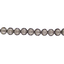 strand facetted glass beads, ball, 12mm, 96fac., 55cm, brown