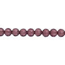 strand facetted glass beads, ball, 10mm, 96fac., 65cm, red