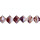 strand glass beads Cara, 20x20mm, 50cm, red - only 2 strands left!