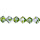 strand glass beads Cara, 20x20mm, 50cm, green - only 4 strands left!