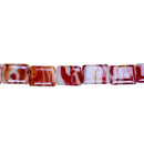 Strang Glasperlen Cara, 20x16x8mm, 50cm, Rot