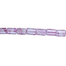 strand glass beads Cara, roller 16x11mm, 48cm, pink