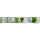 strand glass beads Cara, 17x17x9mm, 47cm, green