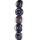 strand glass beads, 24x24x12mm, 32cm, black-brown