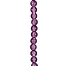 strand glass beads foiled, ball 12mm, 35cm, purple - only...
