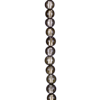 strand glass beads foiled, ball 12mm, 35cm, brown - only 2 strands left!