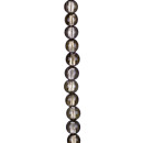 strand glass beads foiled, ball 12mm, 35cm, brown