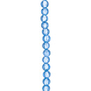 Strang Glasperlen foliert, Kugel 10mm, 36cm, Hellblau -...