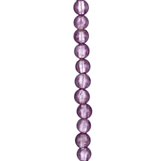 strand glass beads foiled, ball 12mm, 35cm, old rose - only 1 strand left!