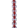 Strang Glasperlen, 20x10mm, 37cm, Rot-silber