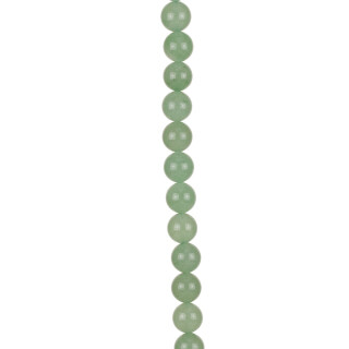 strand glass beads, ball 10mm, 40cm, green
